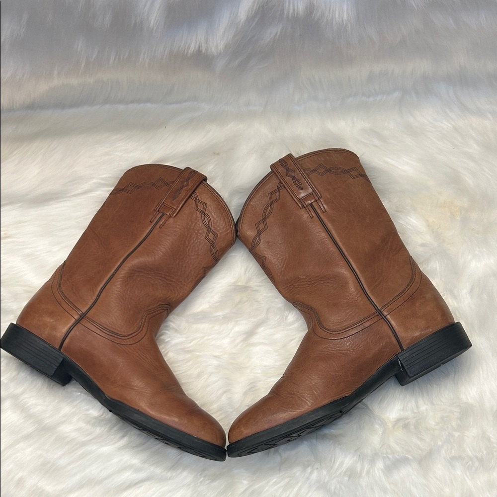 Ariat Women’s Cognac Heritage Roper Cowboy Boots Size 6.5 - Picture 7 of 10